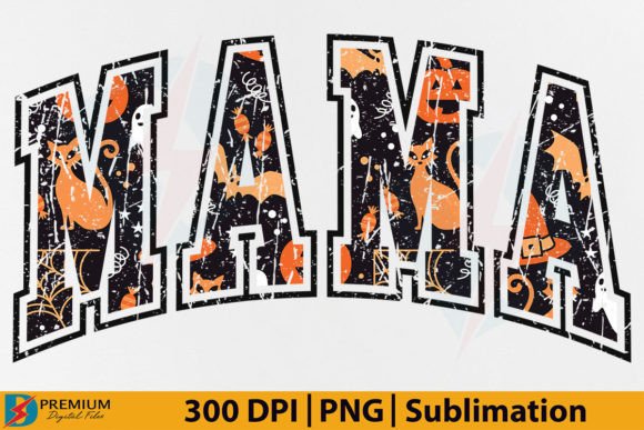 Download Halloween Mama PNG Retro Design, Fall - Retro design Collection