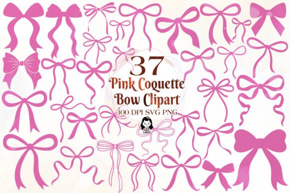 Download Pịnk Coquette Bow Clipart SVG PNG Bundle - Clipart svg Collection