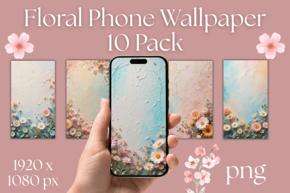 Download Floral Phone Wallpaper 10 Pack PNG - Premium Bundle