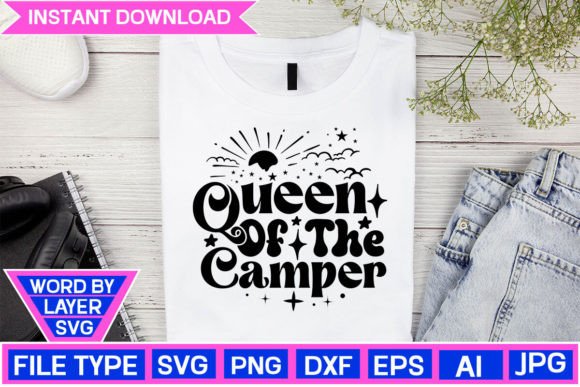 Download Queen of the Camper Retro Design - Retro design Collection